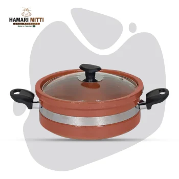 Flat Glazed Clay Karahi